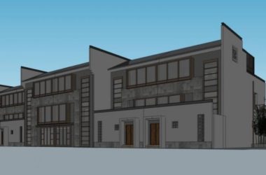 Sketchup别墅模型|联排别墅,东方新古典-BIM建筑网