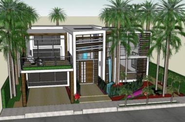 Sketchup别墅模型|独栋别墅,现代风格-BIM建筑网