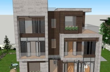 Sketchup别墅模型|独栋别墅,现代风格-BIM建筑网