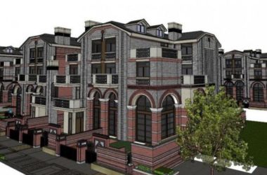 Sketchup别墅模型|联排别墅,现代风格-BIM建筑网