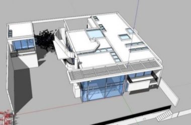 Sketchup别墅模型|加利福尼亚海滩别墅,白色派理查德.迈耶,现代风格-BIM建筑网