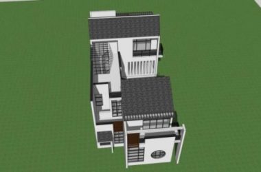 Sketchup别墅模型|独栋别墅,中式风格-BIM建筑网