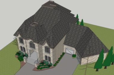 Sketchup别墅模型|独栋别墅,古典风格-BIM建筑网