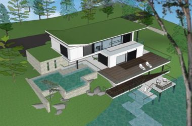 Sketchup别墅模型|独栋别墅,现代风格-BIM建筑网