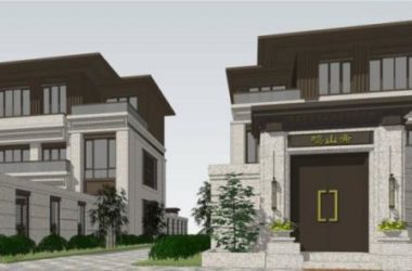 Sketchup别墅模型|双拼别墅,西方新古典风格-BIM建筑网