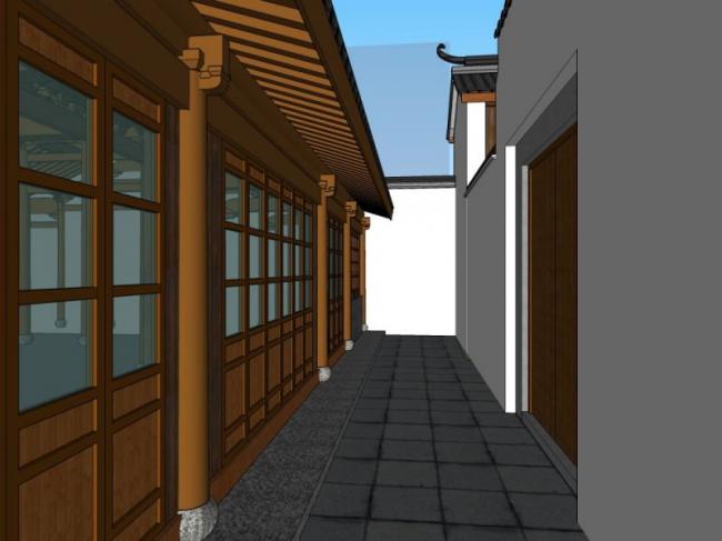 Sketchup别墅模型|别墅,中式风格 Sketchup别墅模型|别墅,中式风格