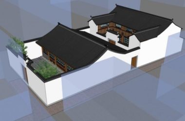 Sketchup别墅模型|别墅,中式风格-BIM建筑网