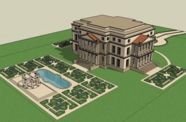 Sketchup别墅模型|别墅景观,现代风格-BIM建筑网