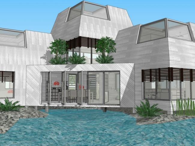 Sketchup别墅模型|独栋别墅,现代风格 Sketchup别墅模型|独栋别墅,现代风格