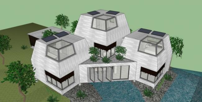 Sketchup别墅模型|独栋别墅,现代风格 Sketchup别墅模型|独栋别墅,现代风格