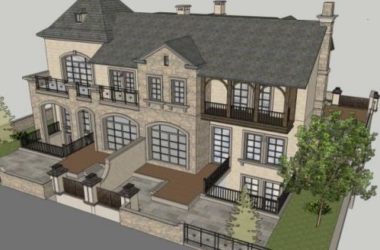 Sketchup别墅模型|双拼别墅,古典风格-BIM建筑网