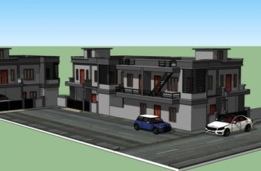 Sketchup别墅模型|独栋别墅,现代风格-BIM建筑网