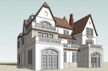 Sketchup别墅模型|双拼别墅,古典风格,德式-BIM建筑网
