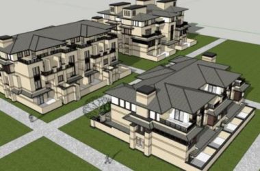 Sketchup别墅模型|联排别墅,现代风格-BIM建筑网