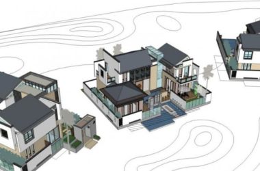 Sketchup别墅模型|独栋别墅,现代风格-BIM建筑网