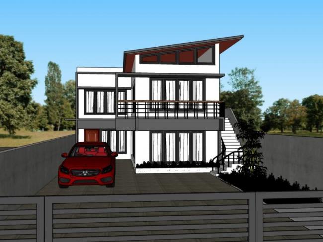 Sketchup别墅模型|独栋别墅,现代风格 Sketchup别墅模型|独栋别墅,现代风格