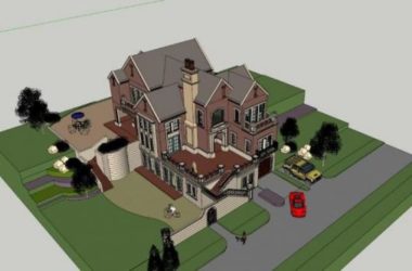 Sketchup别墅模型|叠拼别墅,古典风格-BIM建筑网