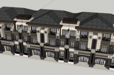 Sketchup别墅模型|联排别墅,古典风格-BIM建筑网
