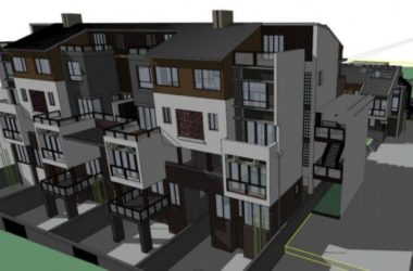 Sketchup别墅模型|联排叠拼别墅群,现代风格-BIM建筑网
