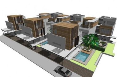 Sketchup别墅模型|双拼别墅,现代风格-BIM建筑网