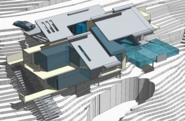 Sketchup别墅模型|坡地别墅,独栋别墅,现代风格-BIM建筑网