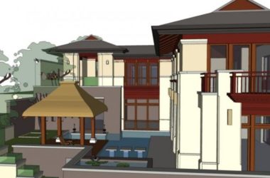 Sketchup别墅模型|独栋别墅,现代风格-BIM建筑网