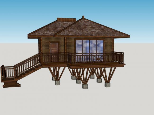Sketchup别墅模型|独栋别墅,现代风格 Sketchup别墅模型|独栋别墅,现代风格
