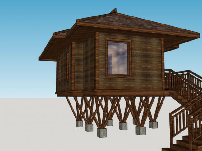 Sketchup别墅模型|独栋别墅,现代风格 Sketchup别墅模型|独栋别墅,现代风格