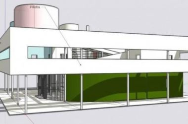 Sketchup别墅模型|独栋别墅,萨伏伊别墅,柯布西耶,现代风格-BIM建筑网