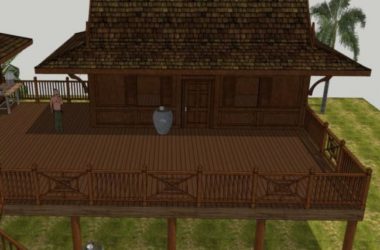 Sketchup别墅模型|度假小木屋,现代风格-BIM建筑网