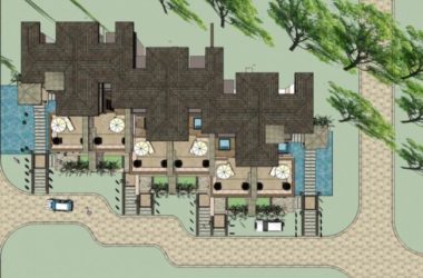 Sketchup别墅模型|联排别墅,现代风格-BIM建筑网