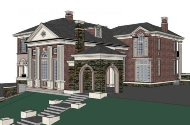 Sketchup别墅模型|独栋别墅,古典风格-BIM建筑网