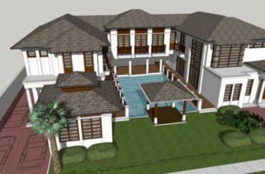 Sketchup别墅模型|独栋别墅,中式风格-BIM建筑网