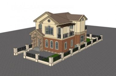Sketchup别墅模型|独栋别墅,古典风格-BIM建筑网