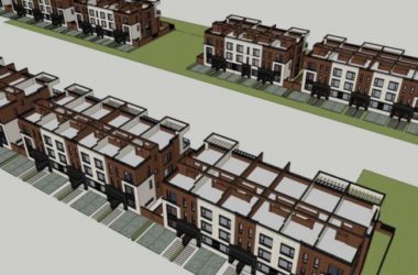 Sketchup别墅模型|联排别墅,现代风格-BIM建筑网