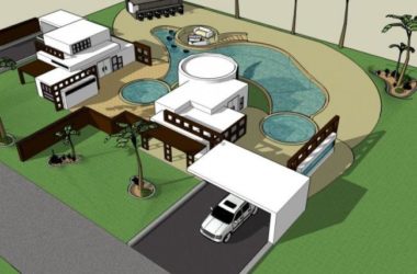 Sketchup别墅模型|独栋别墅,现代风格-BIM建筑网