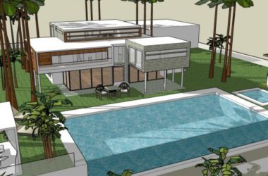 Sketchup别墅模型|独栋别墅,现代风格-BIM建筑网