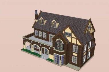 Sketchup别墅模型|独栋别墅,古典风格-BIM建筑网