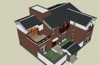Sketchup别墅模型|独栋别墅,现代风格-BIM建筑网