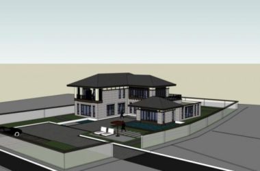Sketchup别墅模型|独栋别墅,现代风格-BIM建筑网