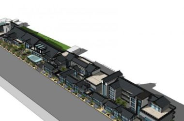 Sketchup别墅模型|联排别墅,中式风格-BIM建筑网