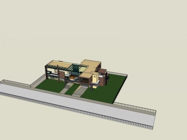 Sketchup别墅模型|独栋别墅,现代风格 Sketchup别墅模型|独栋别墅,现代风格