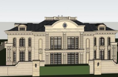 Sketchup别墅模型|独栋别墅,法式古典风格-BIM建筑网