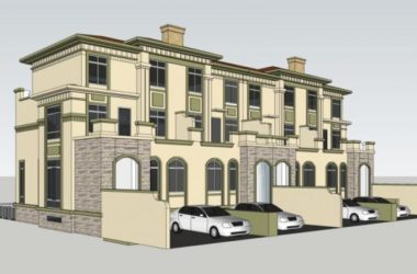 Sketchup别墅模型|联排别墅,现代风格-BIM建筑网