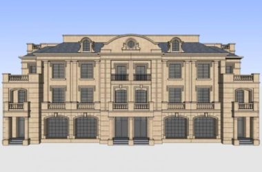 Sketchup别墅模型|叠拼别墅,古典风格-BIM建筑网