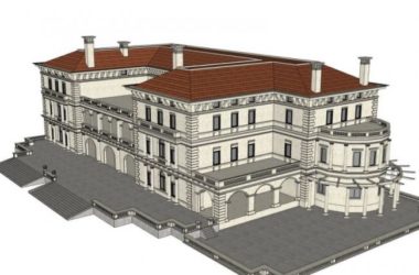 Sketchup别墅模型|叠拼别墅,古典风格-BIM建筑网