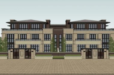 Sketchup别墅模型|联排别墅,现代风格-BIM建筑网