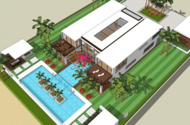Sketchup别墅模型|独栋别墅,现代风格-BIM建筑网