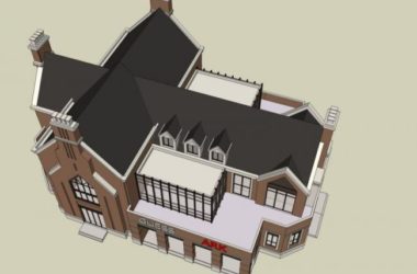 Sketchup别墅模型|独栋别墅,现代风格-BIM建筑网