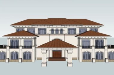 Sketchup别墅模型|独栋别墅,古典风格-BIM建筑网